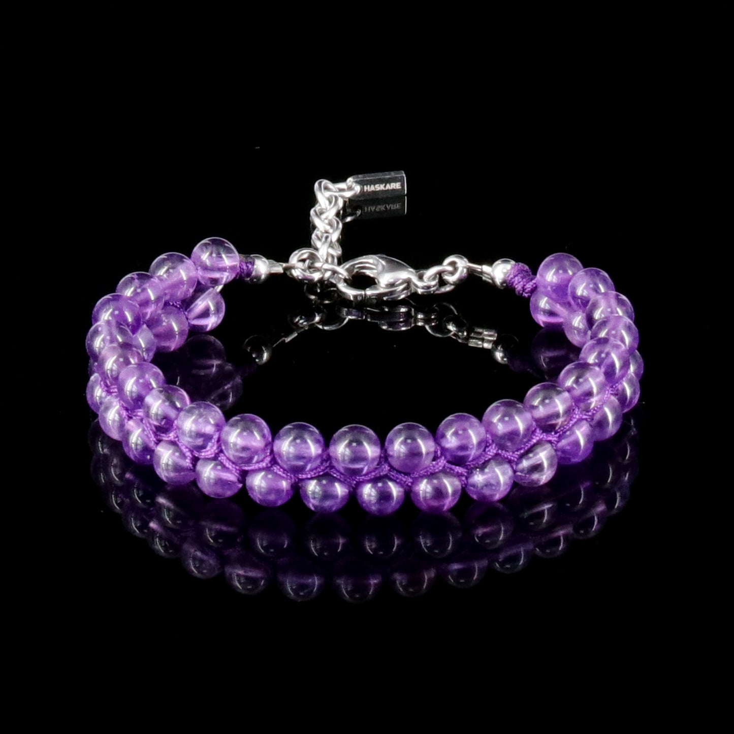 7" Amethyst Bead Bracelet