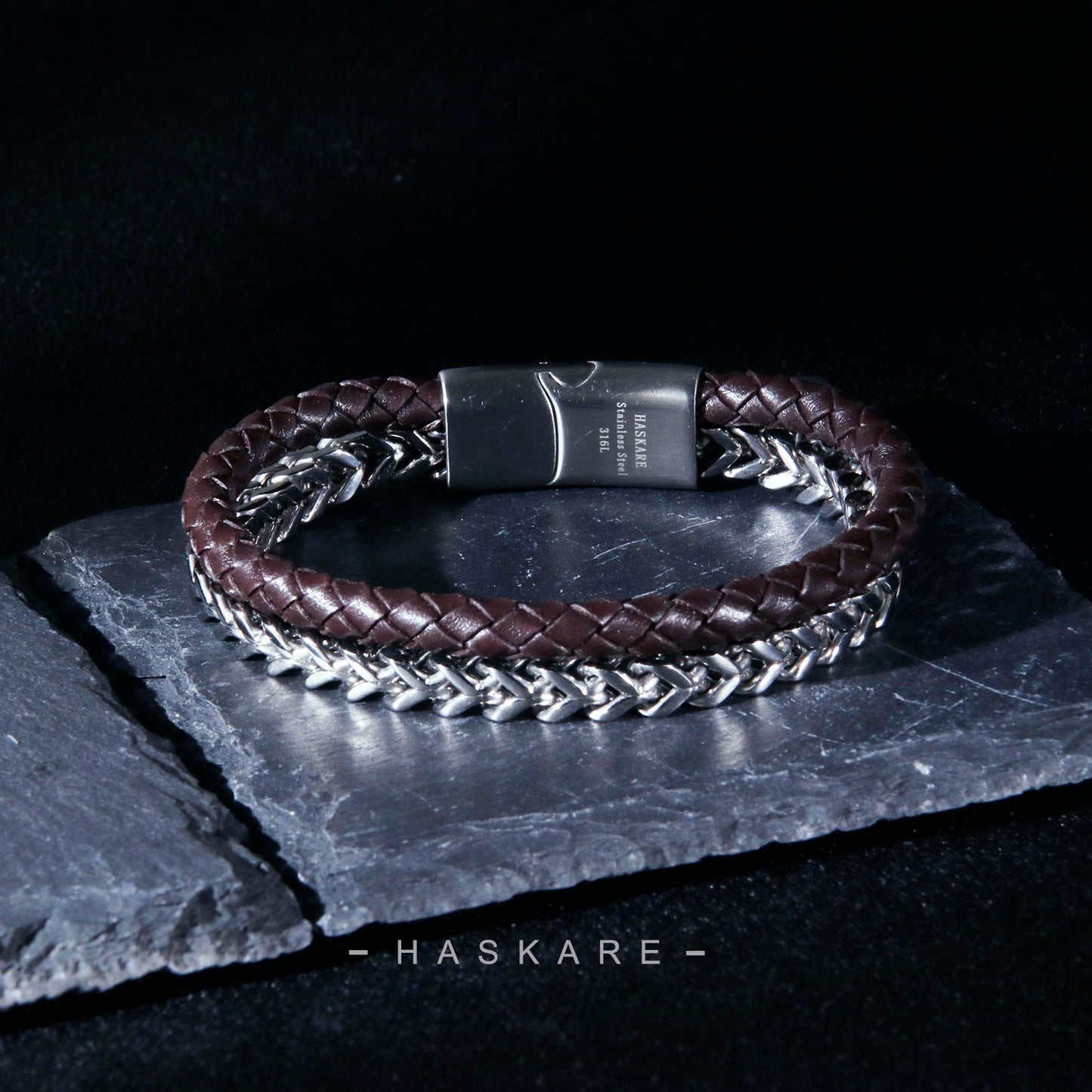 Cuba Leather Chain Bracelet Arrow