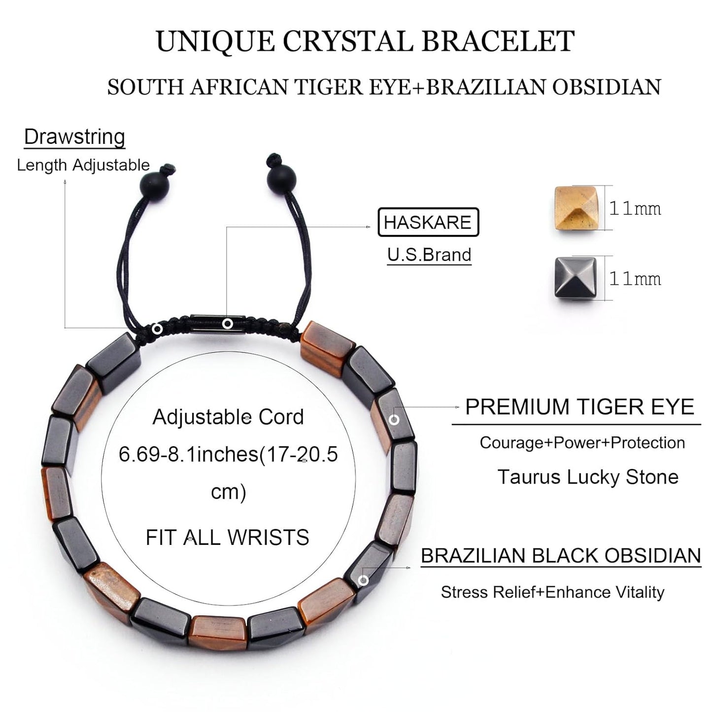 Tiger eye Obsidian Bracelet