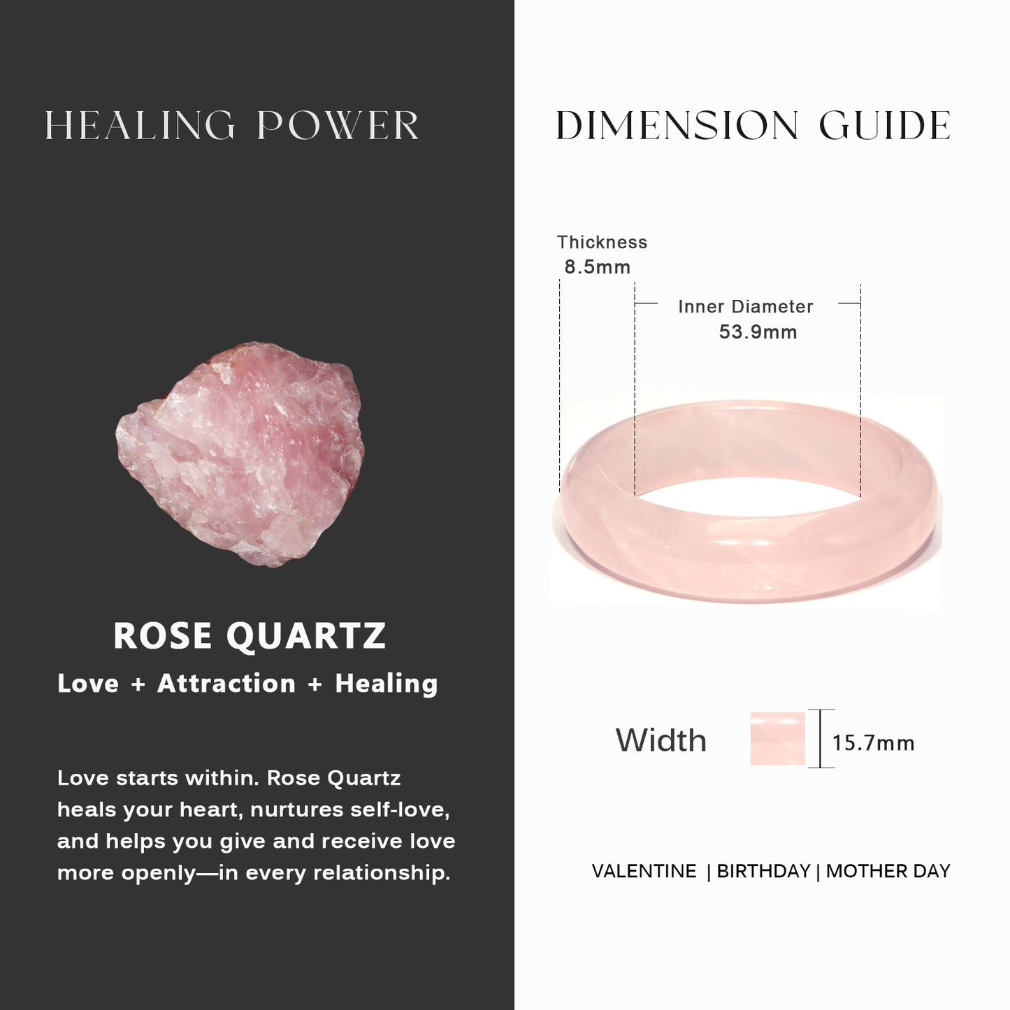 38 Rose Quartz Heart Heal Collection