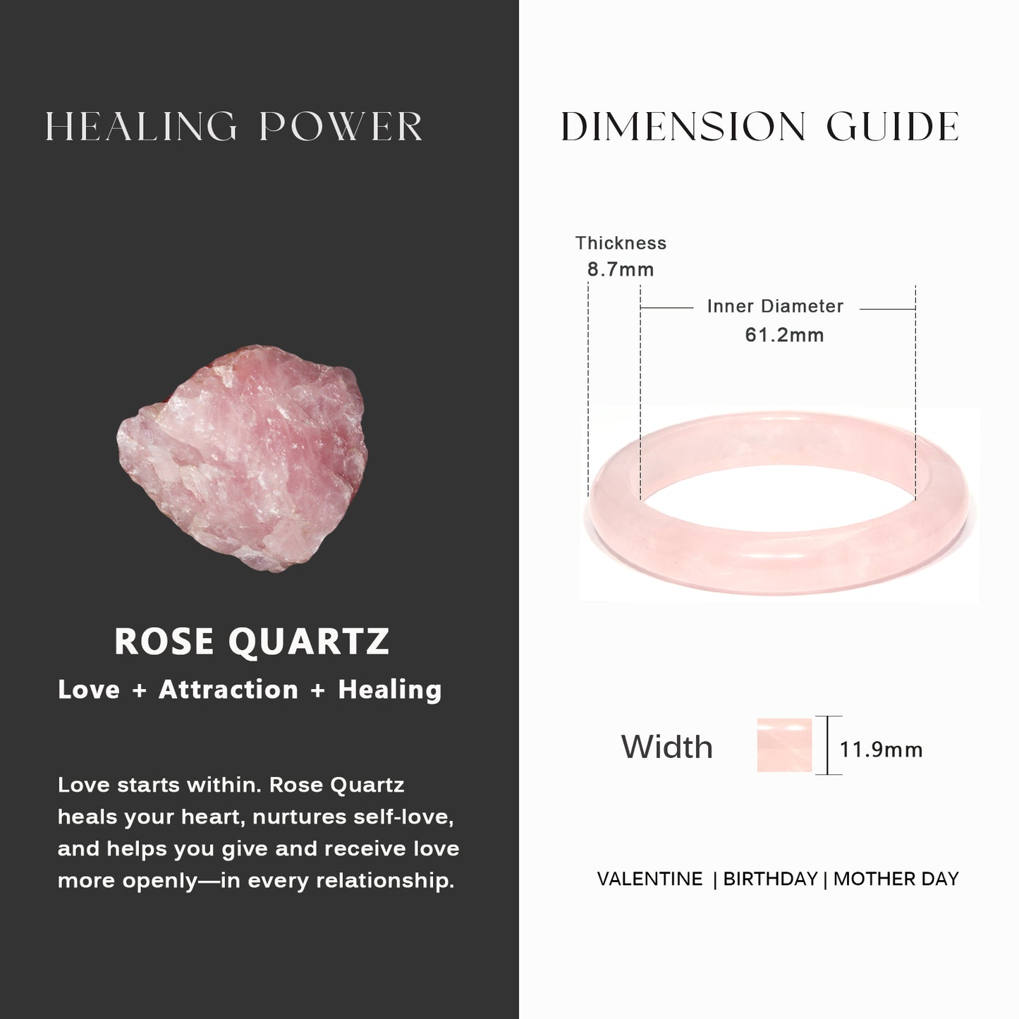 42 Rose Quartz Heart Heal Collection