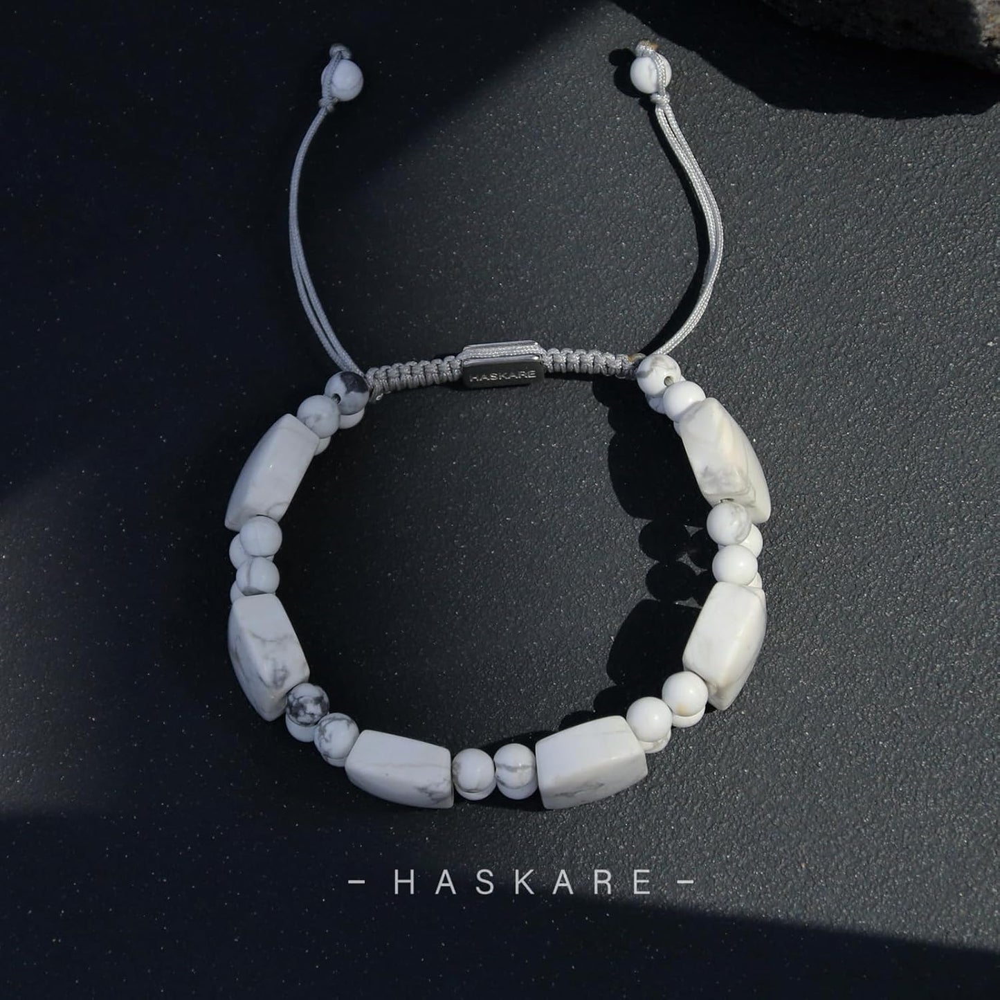 7.5"Men Howlite Beaded Bracelets