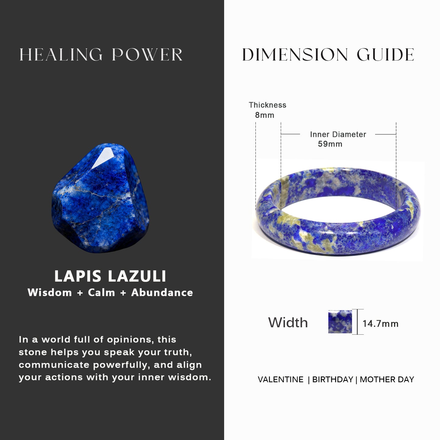 5 Lapis Lazuli Wisdom & Truth Collection