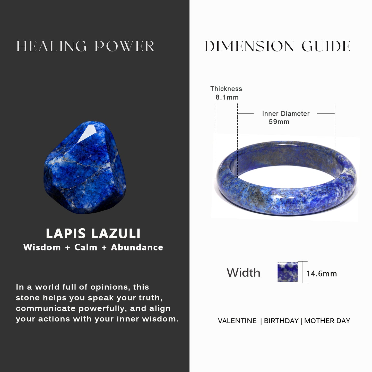 6 Lapis Lazuli Wisdom & Truth Collection