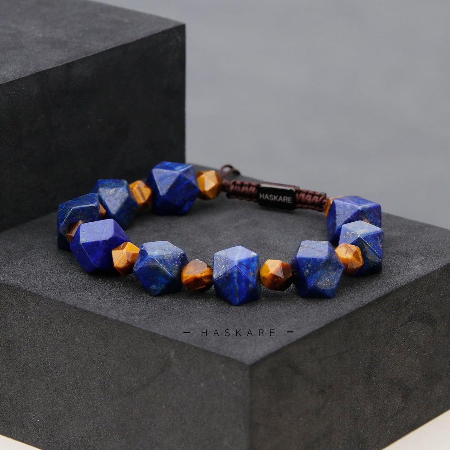 7.5"Tiger Eye Lapis Lazuli Bracelet