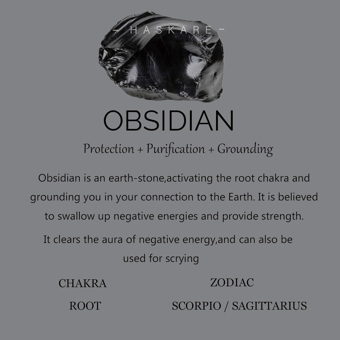 An obsidian necklace