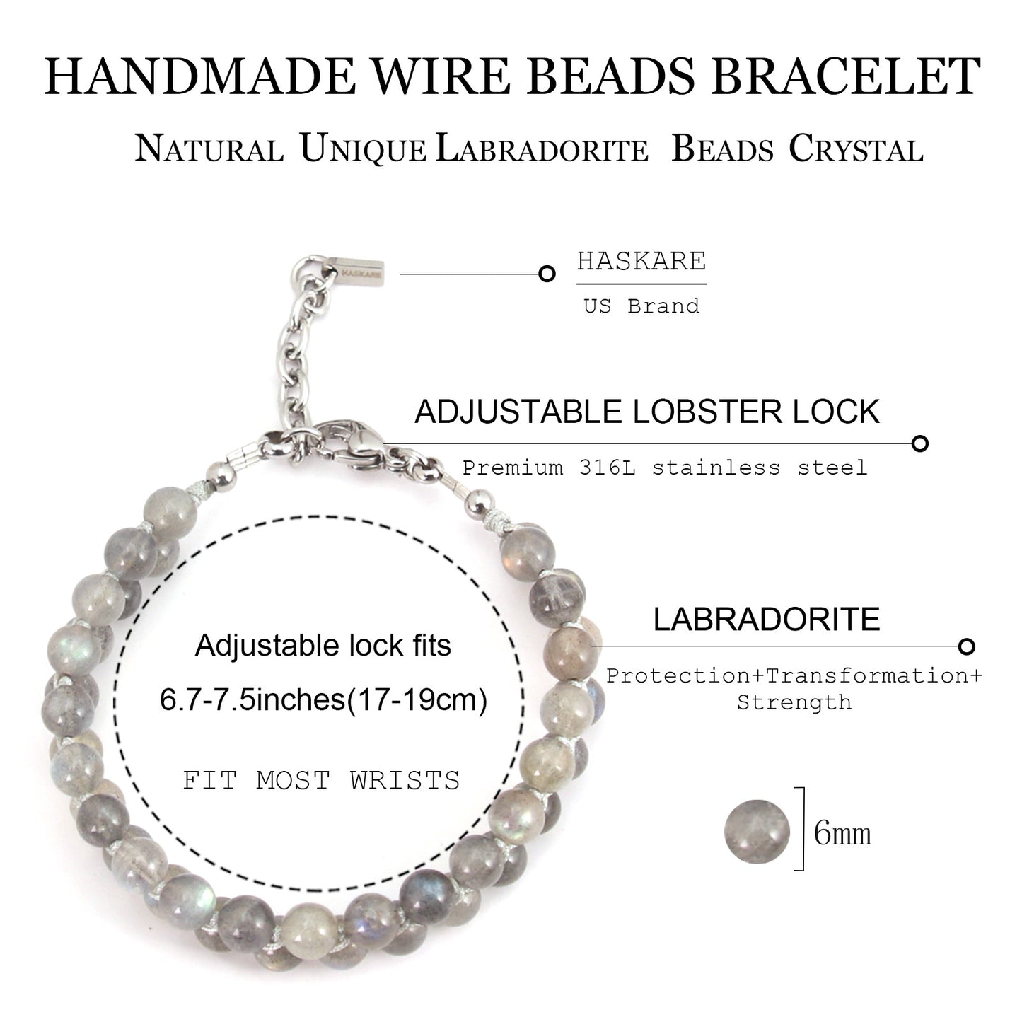 7" Labradorite Bracelet