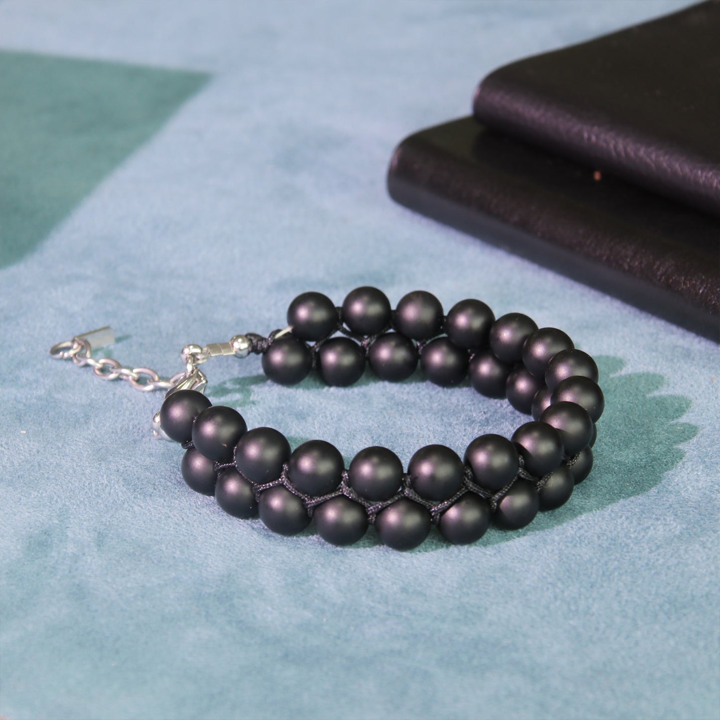 7"Matt Onyx Bracelet 2Row