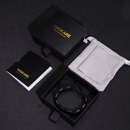 Bold Black Obsidian Bracelet(Medium)