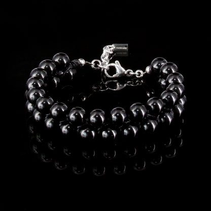 7"Matt Onyx Bracelet 2Row