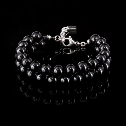 7"Matt Onyx Bracelet 2Row