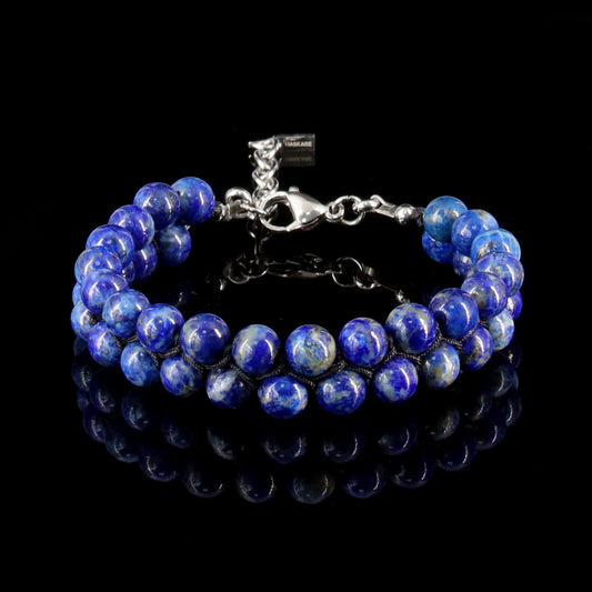 Blue Beaded Bracelet for Men