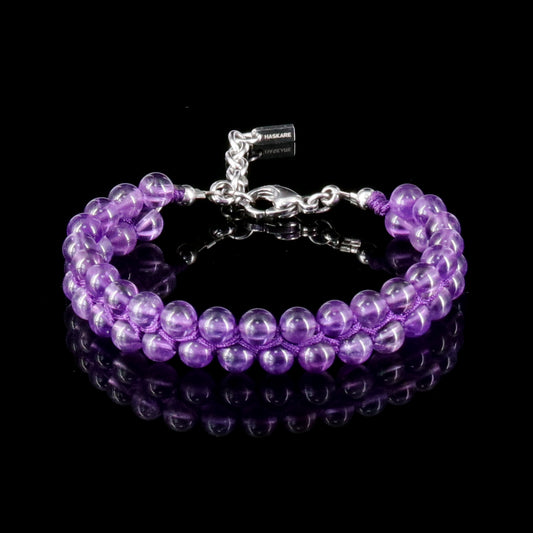 7" Amethyst Bead Bracelet