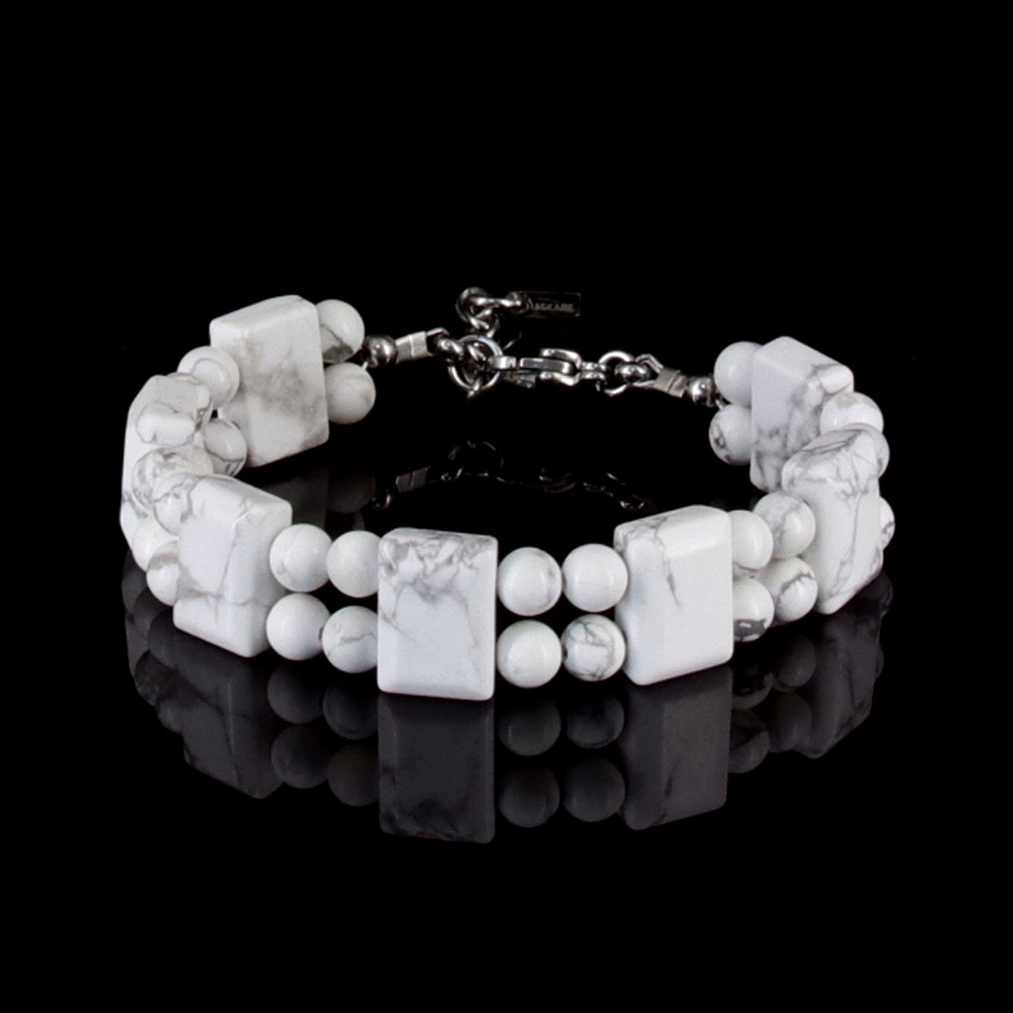 7.5" Durable Adjustable Howlite Bracelet