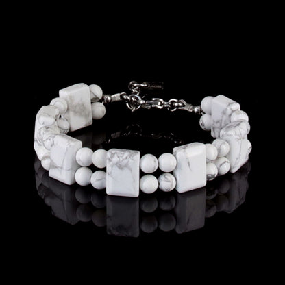 7.5" Durable Adjustable Howlite Bracelet