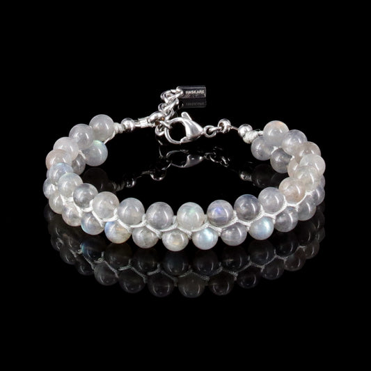 7" Labradorite Double Row Bracelet (316L Staineless Steel)