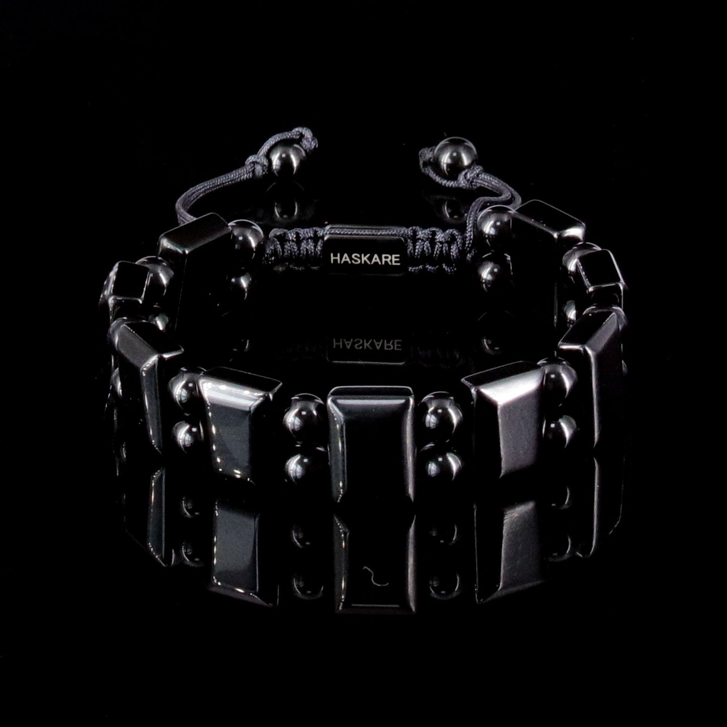 Bold Black Obsidian Bracelet(Medium)