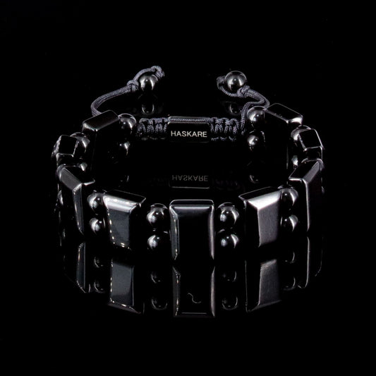 Bold Black Obsidian Bracelet(Medium)