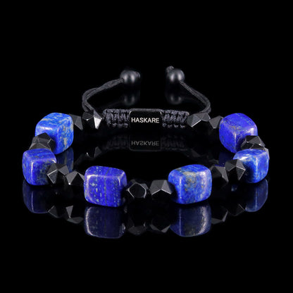 Raw Stone Lapis Lazuli Obsidian Bracelet