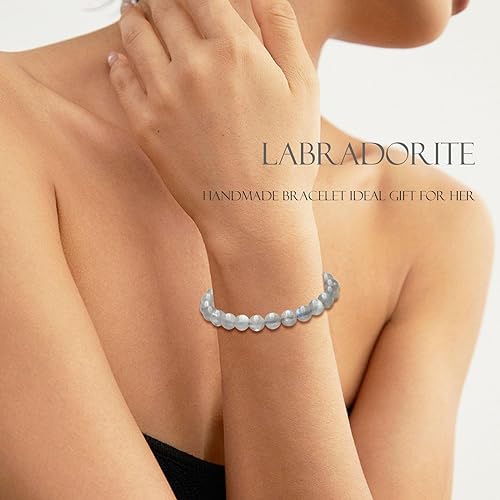 Labradorite Beaded Bracelet (7mm)