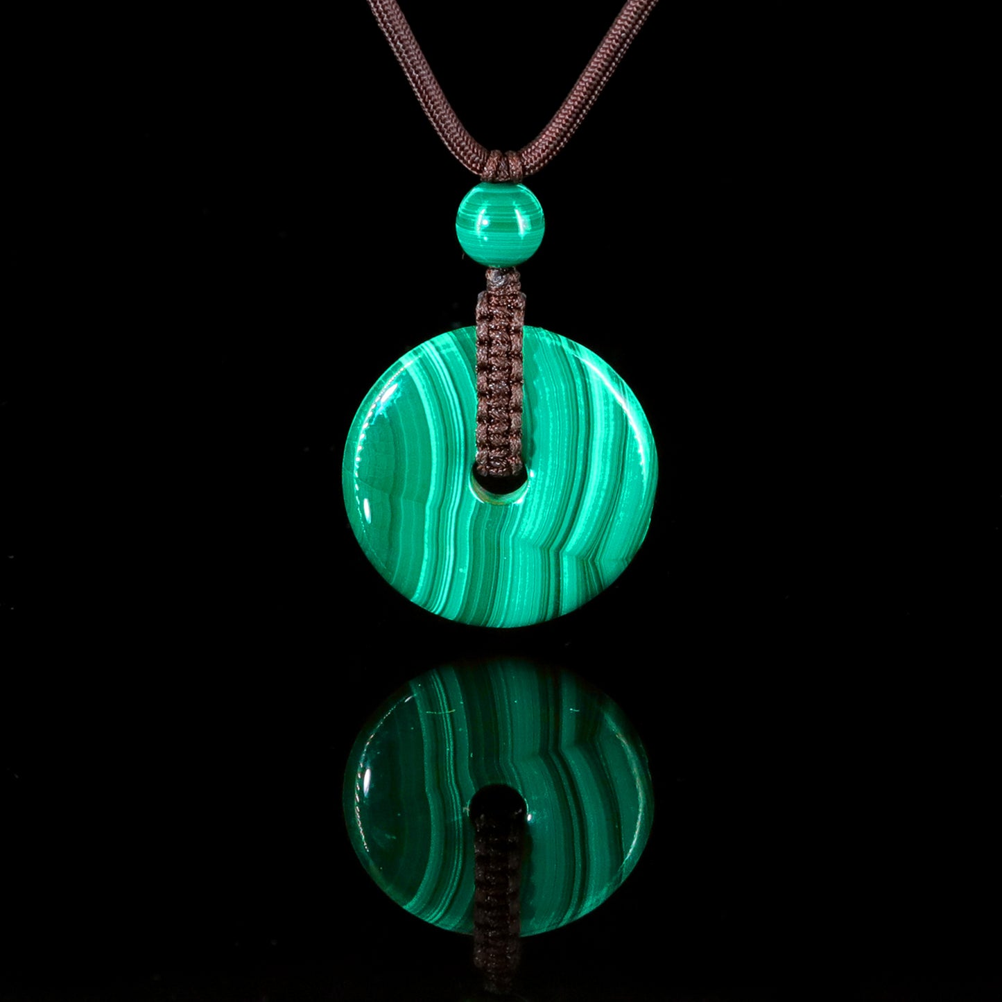 Genuine Stone Pendant Malachite Necklace