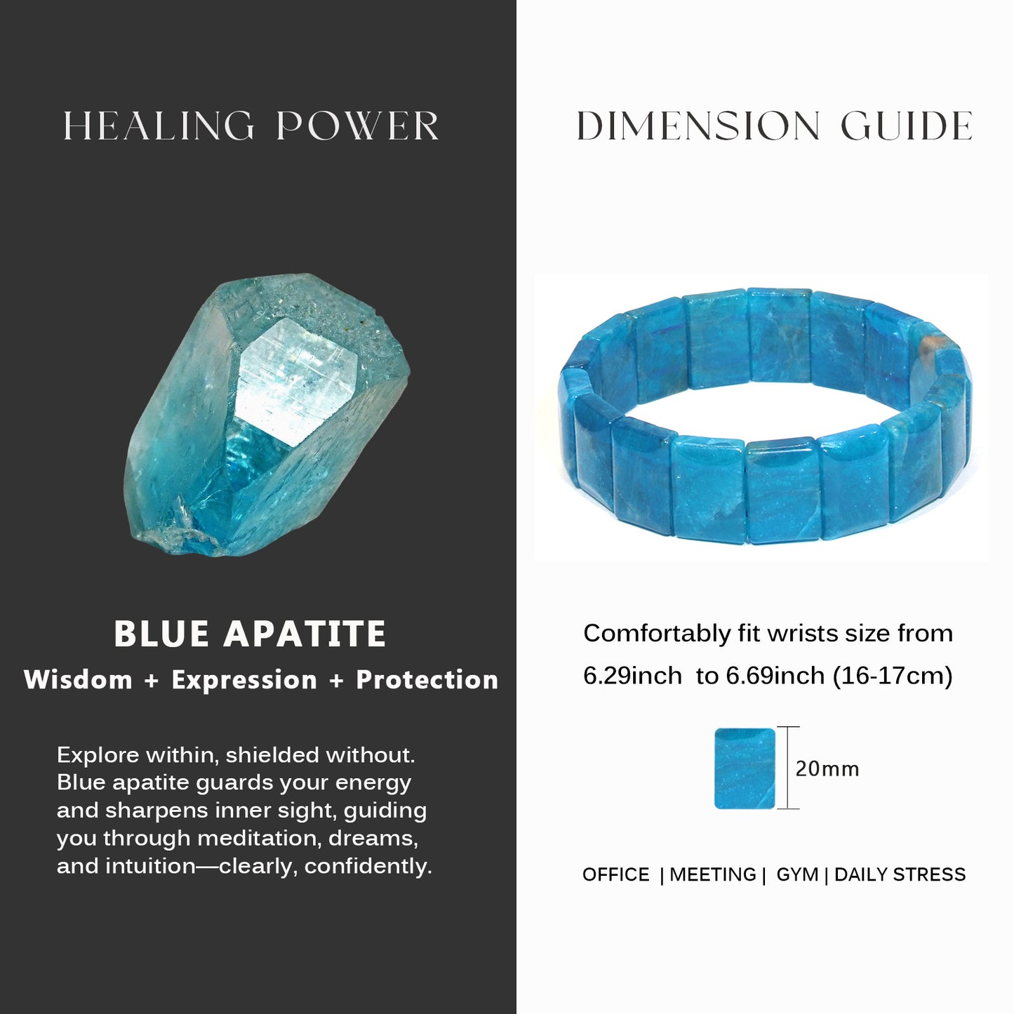 Blue  Apatite Bracelet