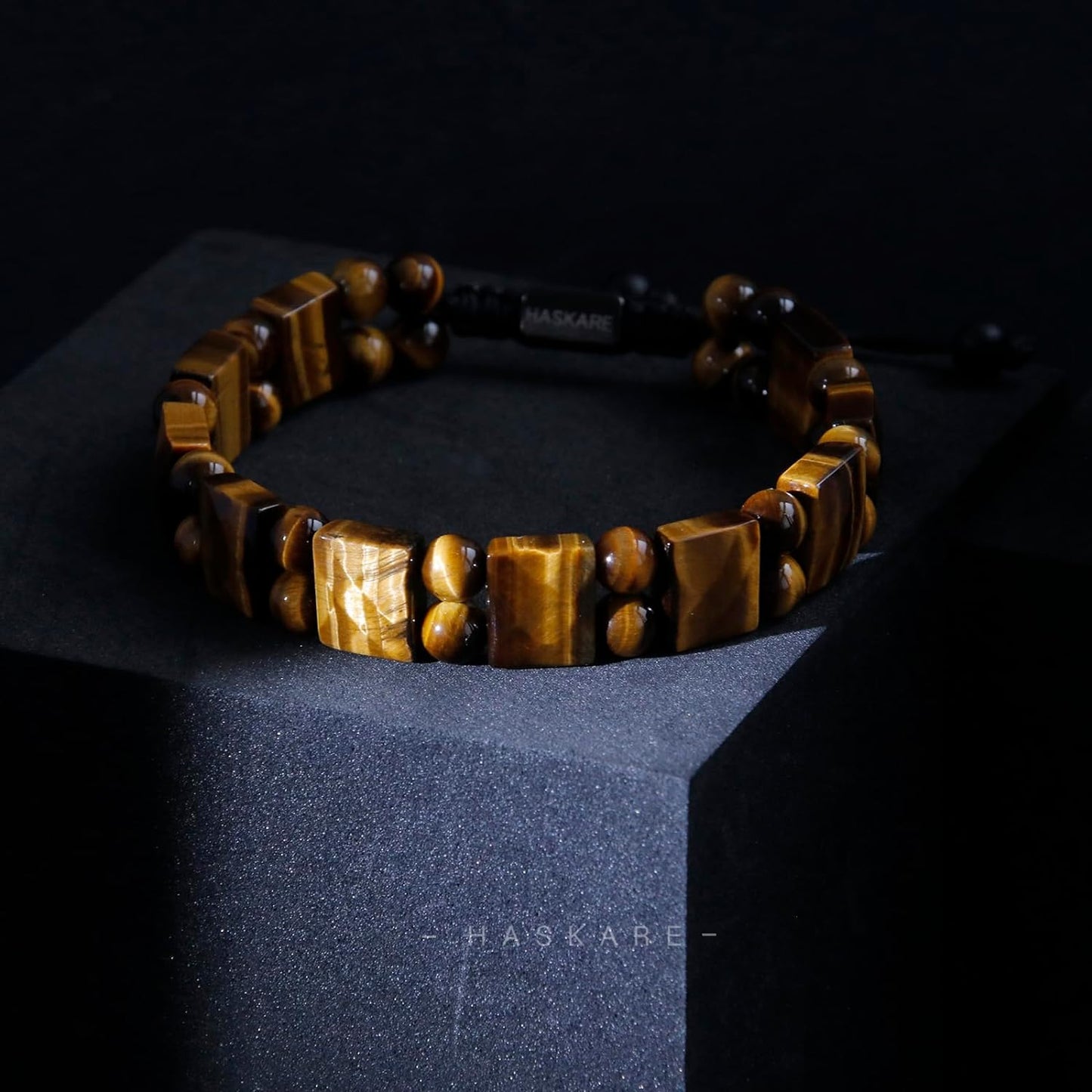 Tiger Eye Flatbead Track Bracelet