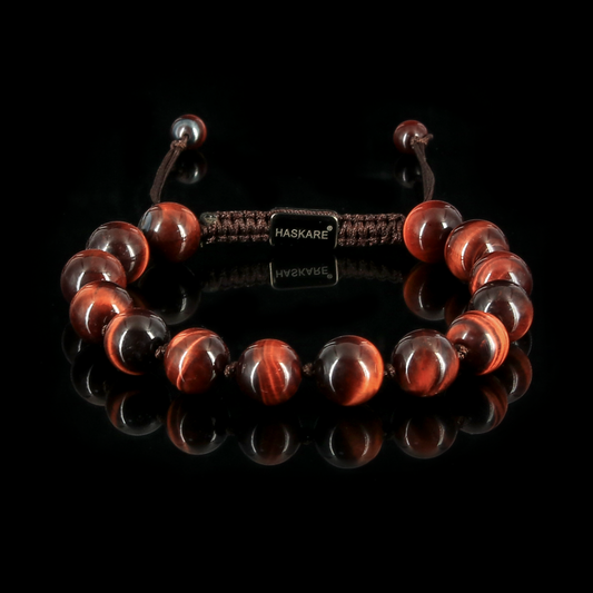 Red Tiger Single Row Bangle