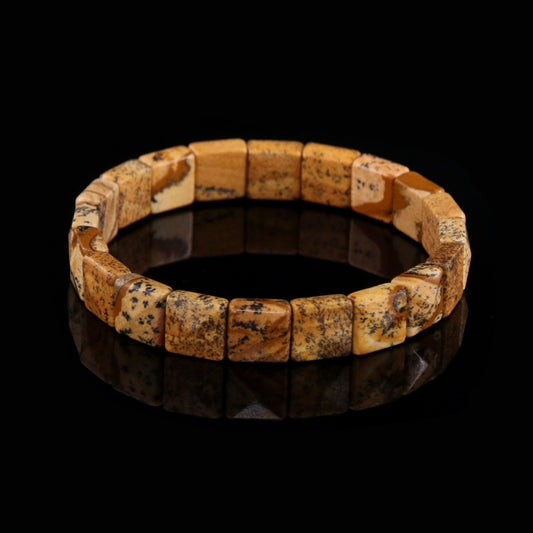 Square-shaped Picture Stone Bracelet