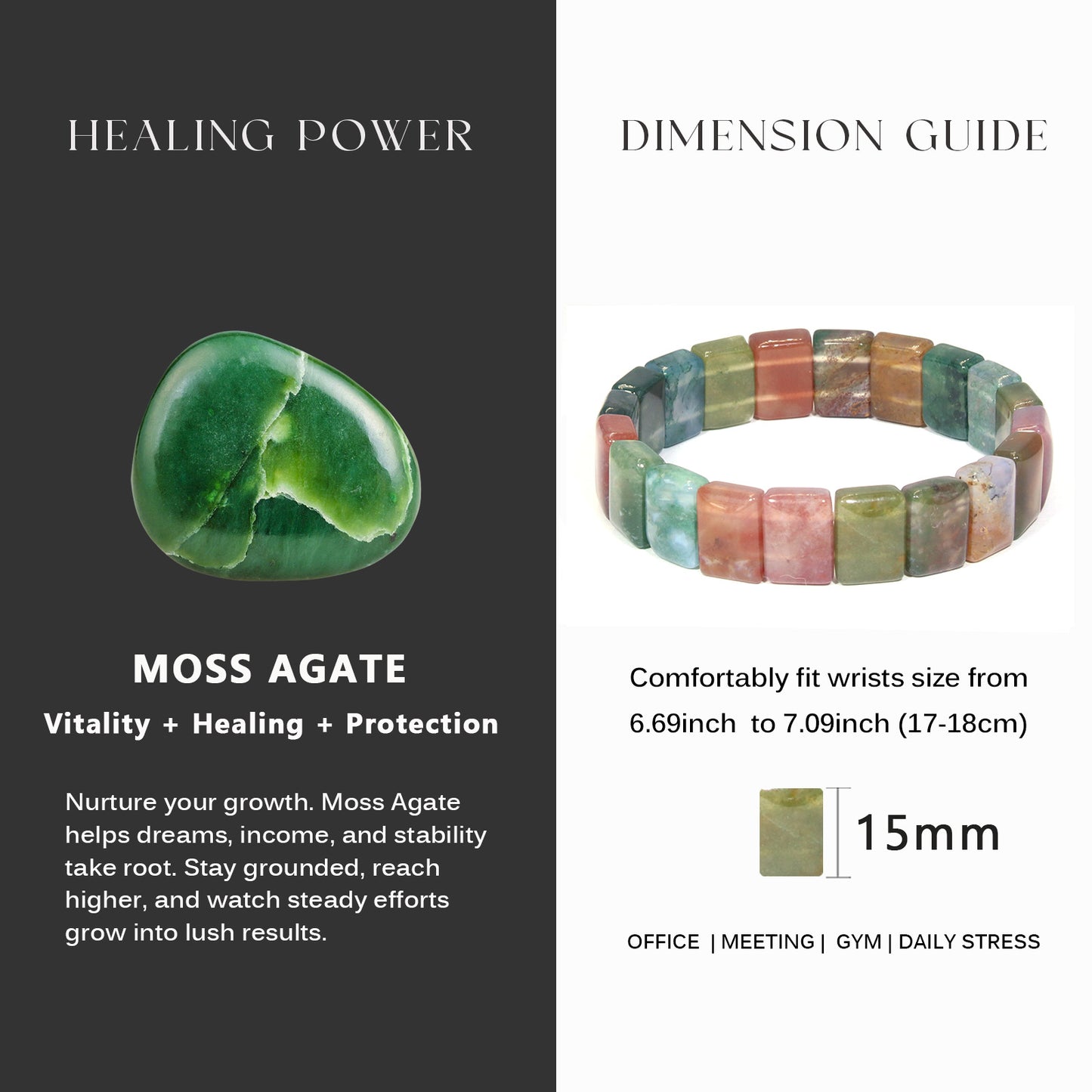 Moss Agate Bracelet