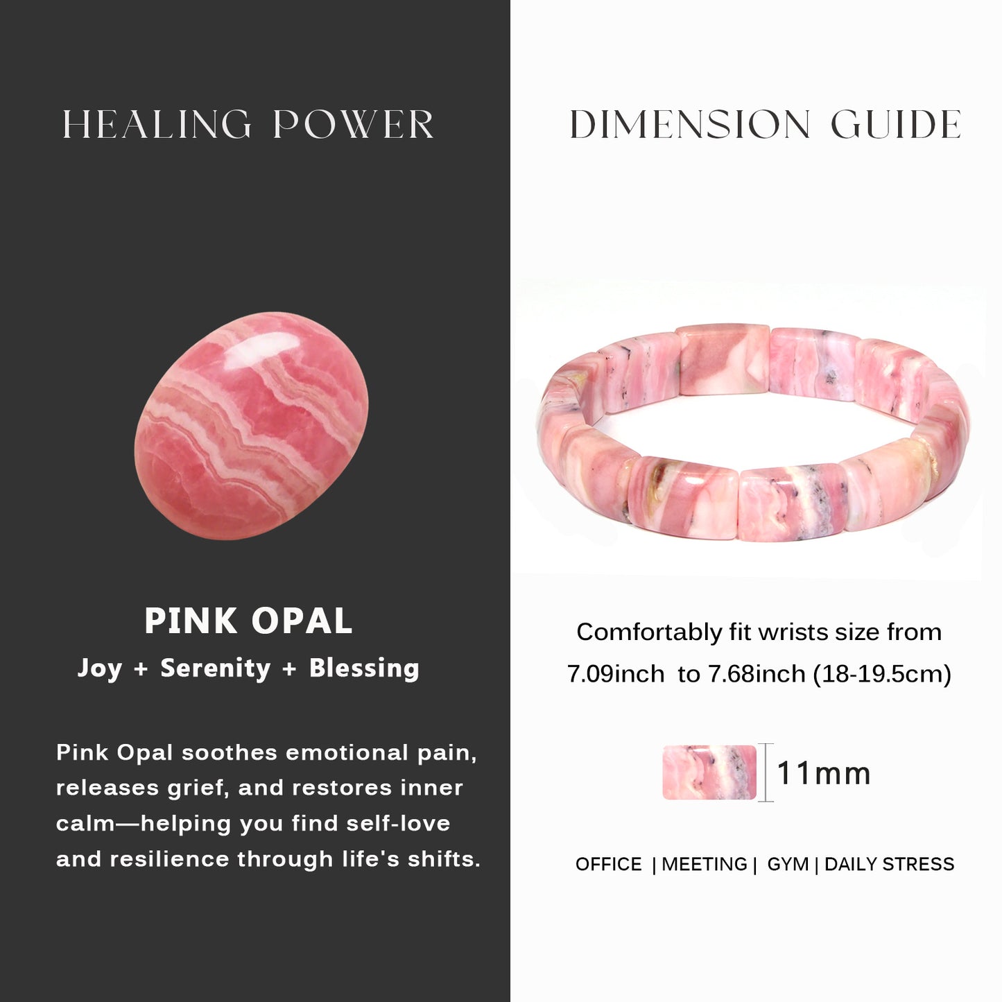 Pink Agate Bracelet