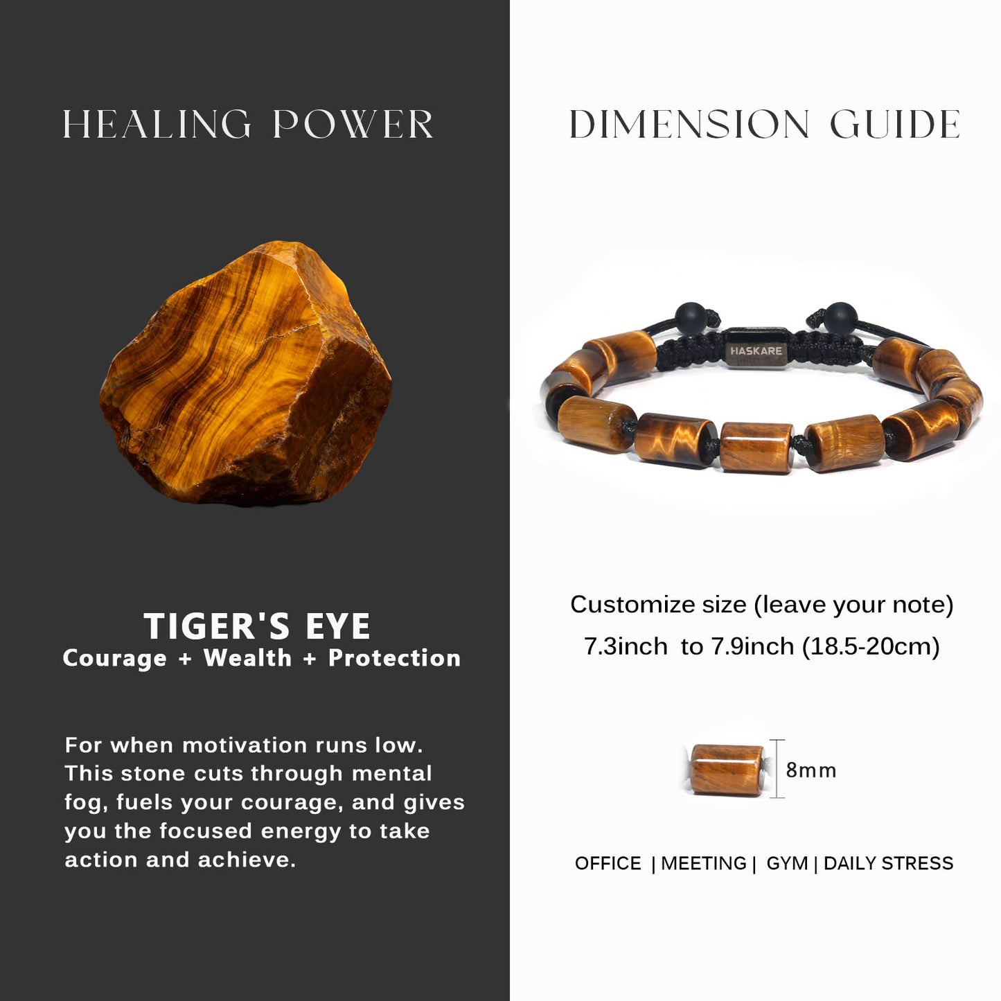 Yellow Tiger Bamboo-Knot Bracelet