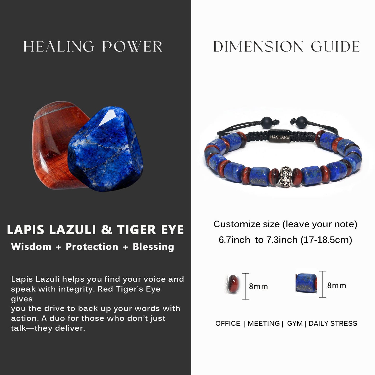 Lapis Lazuli Bamboo-Knot Bracelet