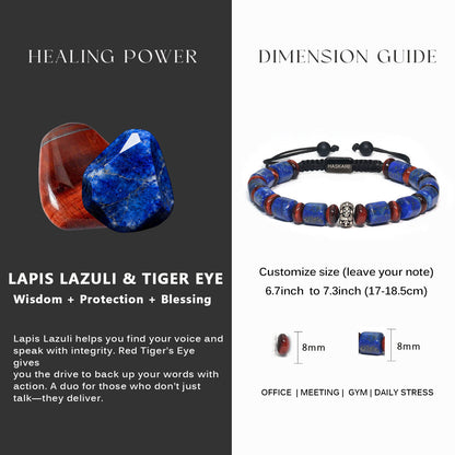 Lapis Lazuli Bamboo-Knot Bracelet