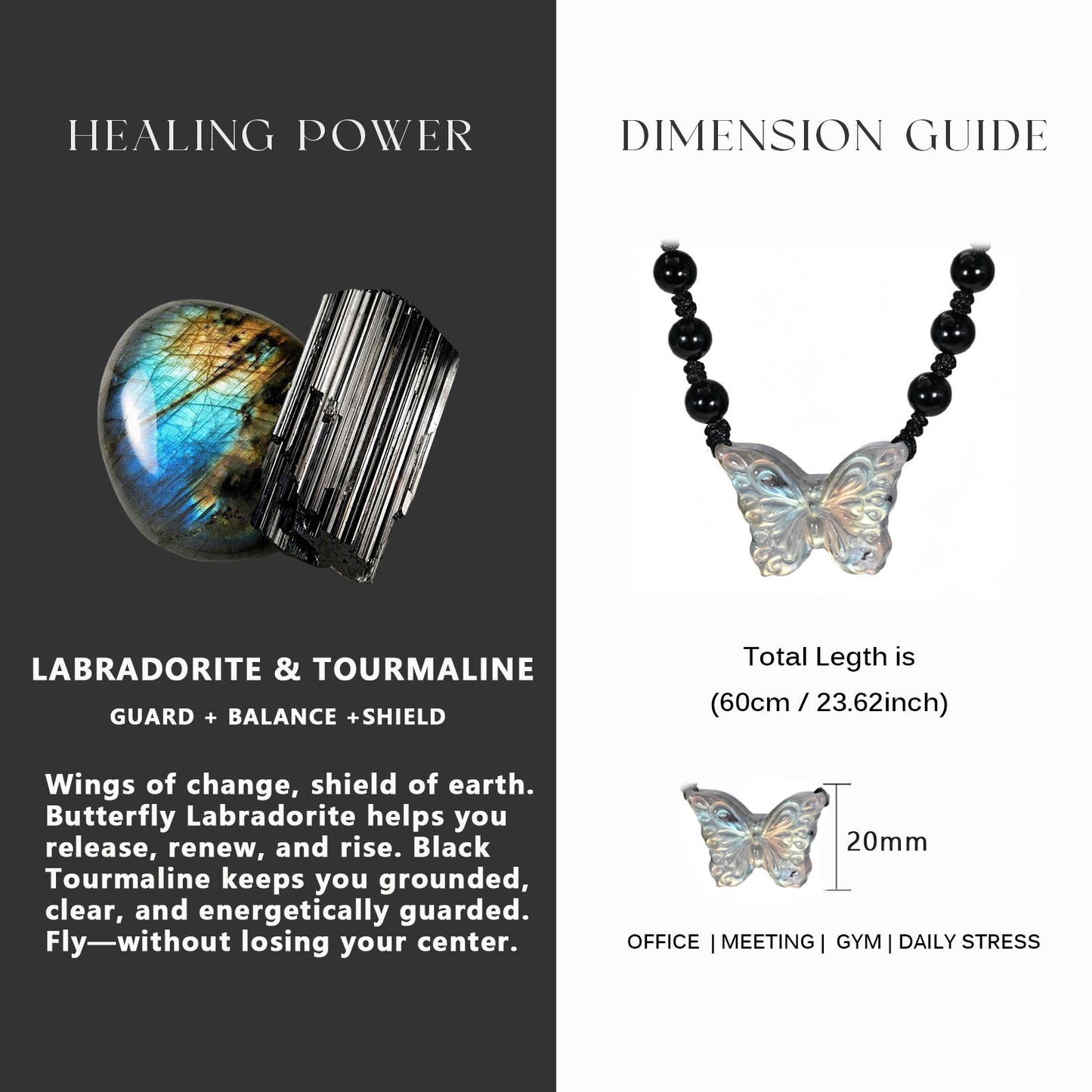 Lapis Lazuli Butterfly Pendant Bead Necklace