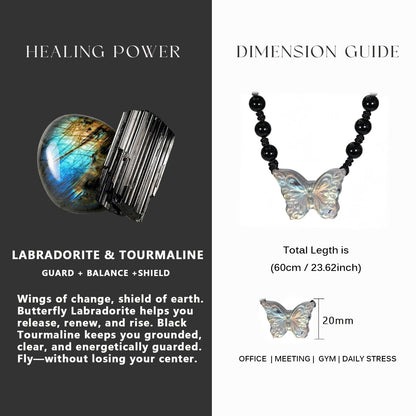 Lapis Lazuli Butterfly Pendant Bead Necklace