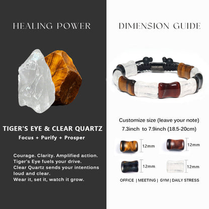 Colorful Tiger White Crystal Bracelet