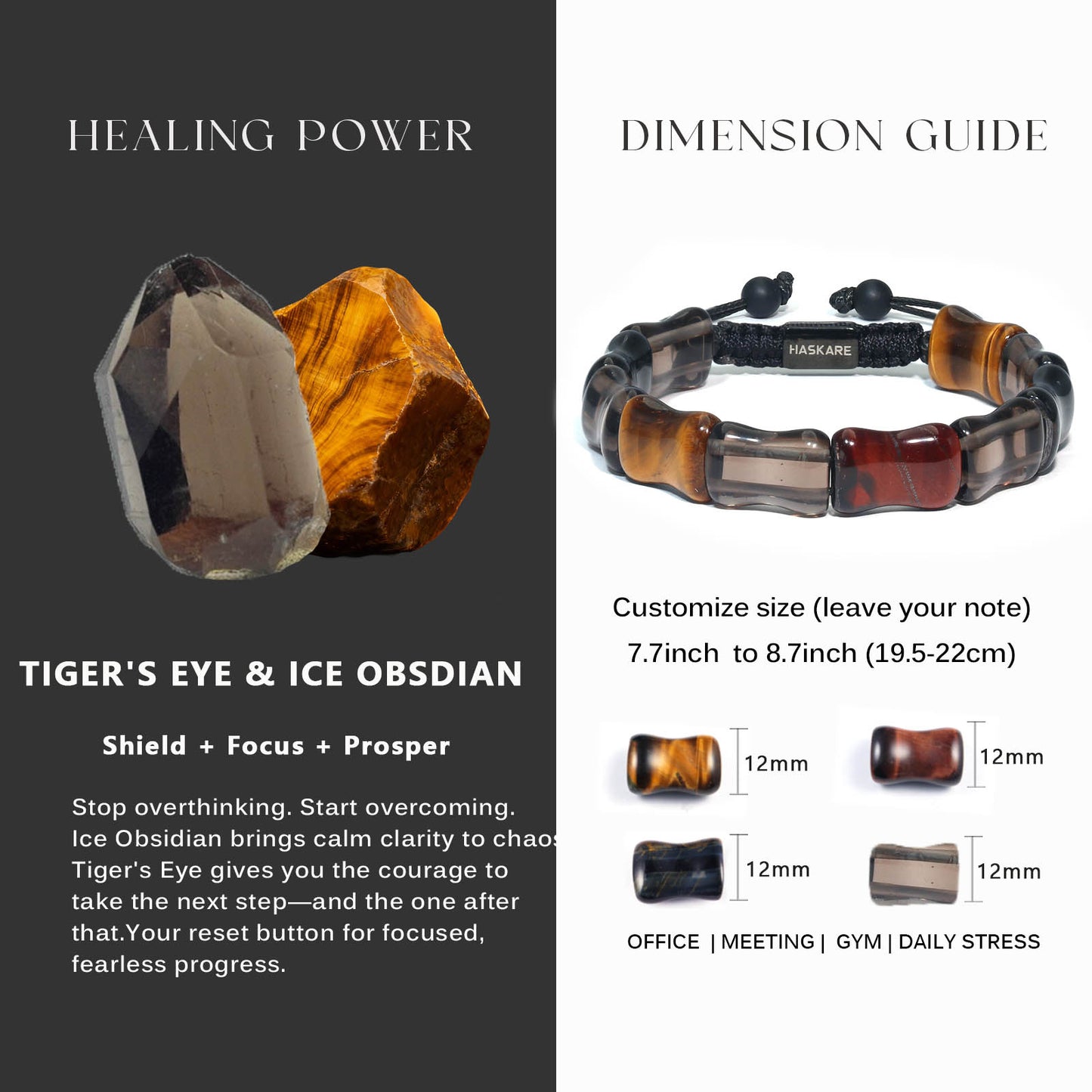 Colorful Tiger Ice-Glow Bracelet