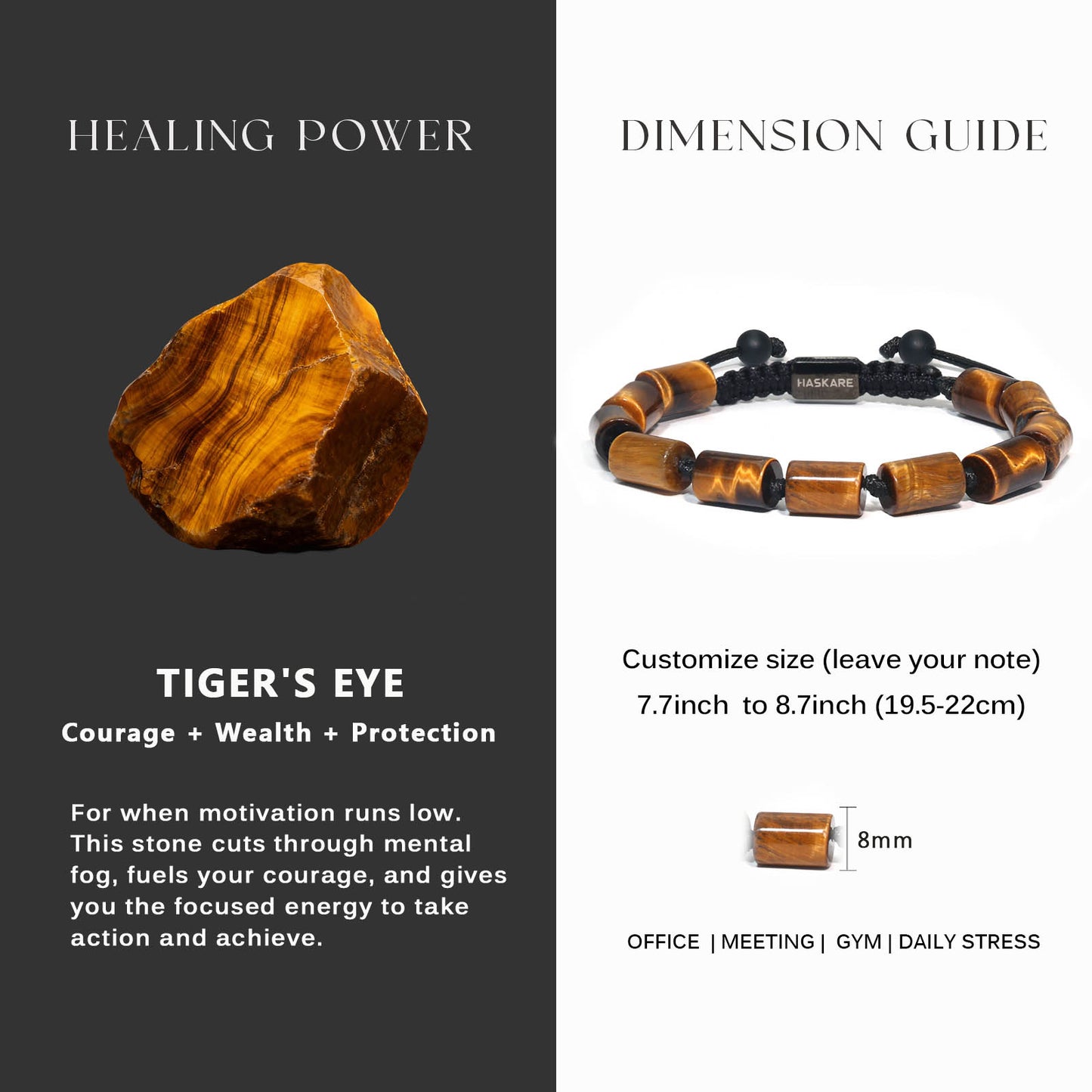 Yellow Tiger Bamboo-Knot Bracelet