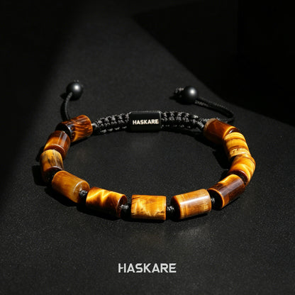Yellow Tiger Bamboo-Knot Bracelet