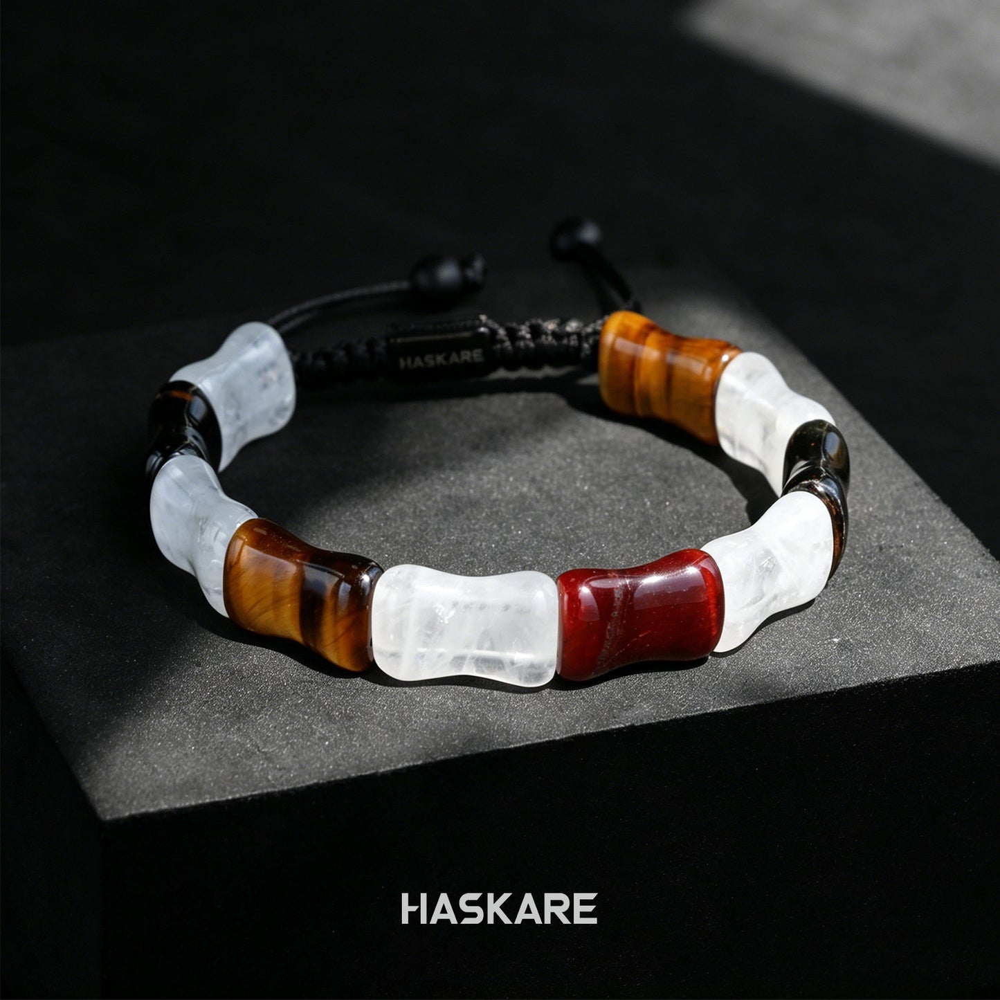 Colorful Tiger White Crystal Bracelet