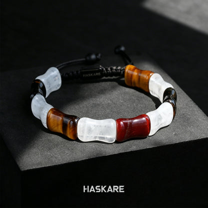Colorful Tiger White Crystal Bracelet