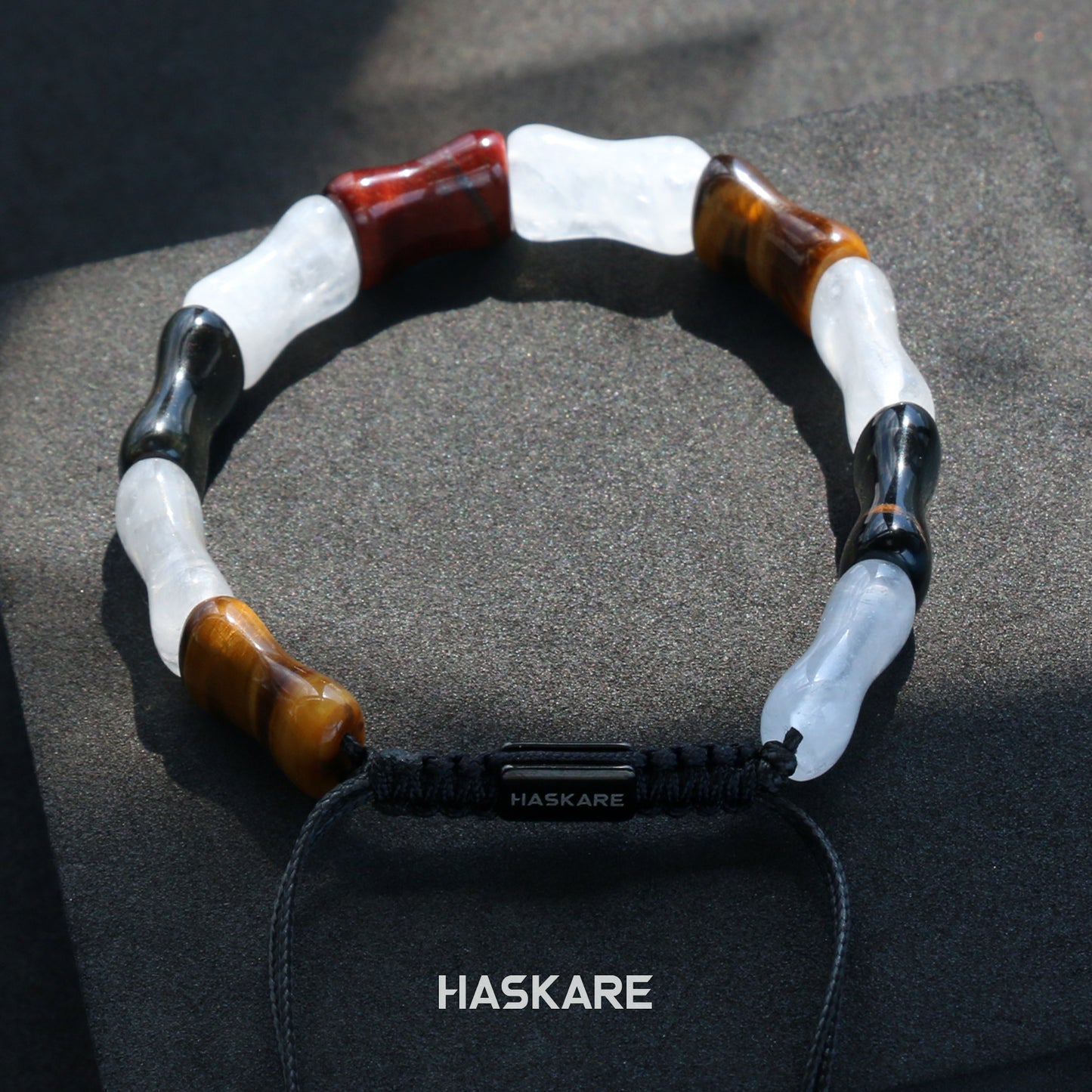 Colorful Tiger White Crystal Bracelet