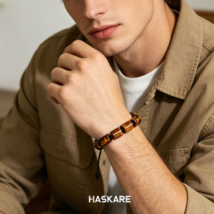 Yellow Tiger Bamboo-Knot Bracelet