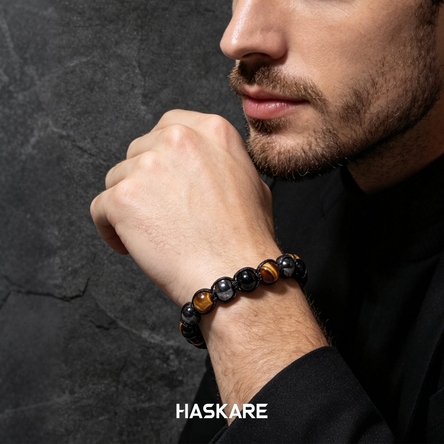 Three Beads Single Row Bracelet