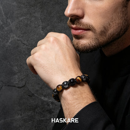 Three Beads Single Row Bracelet