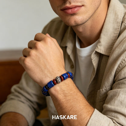 Lapis Lazuli Bamboo-Knot Bracelet