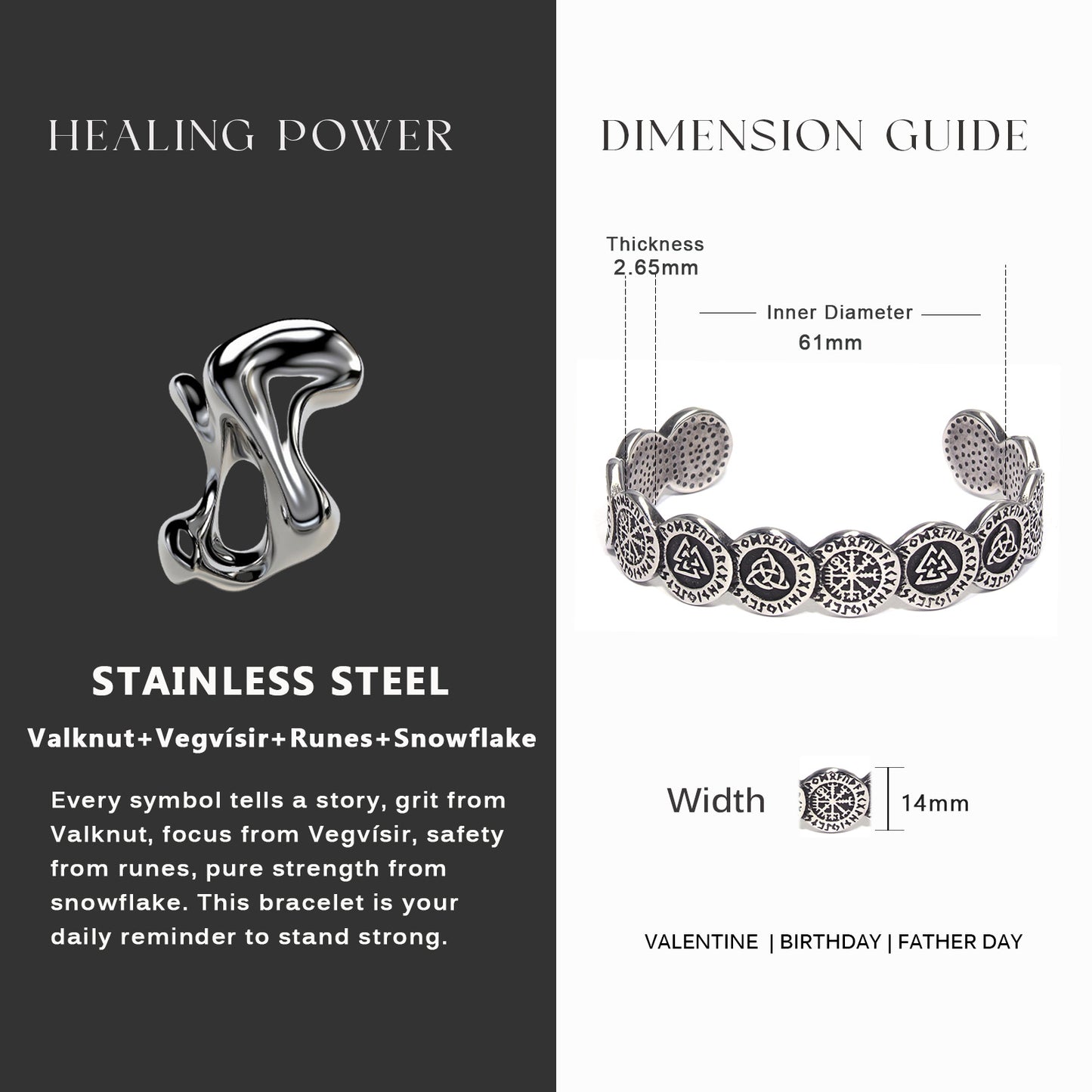 Nordic Rune Power Bracelet