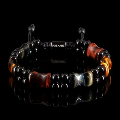 Multicolor Tiger Eye Bamboo Bracelet