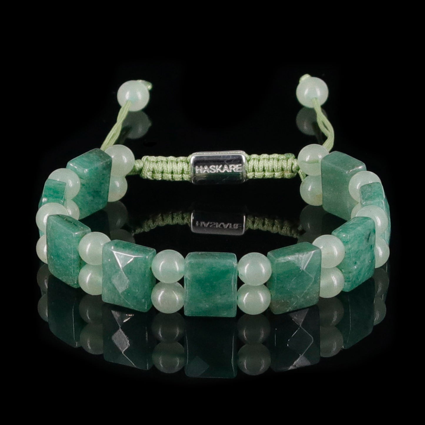 Aventurine Flated Bead Bracelet for Women